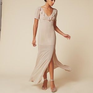 Reformation Valor Dress in Champagne
